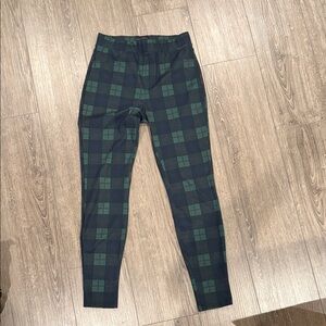 Sanctuary Green & Navy Plaid Skinny Pants